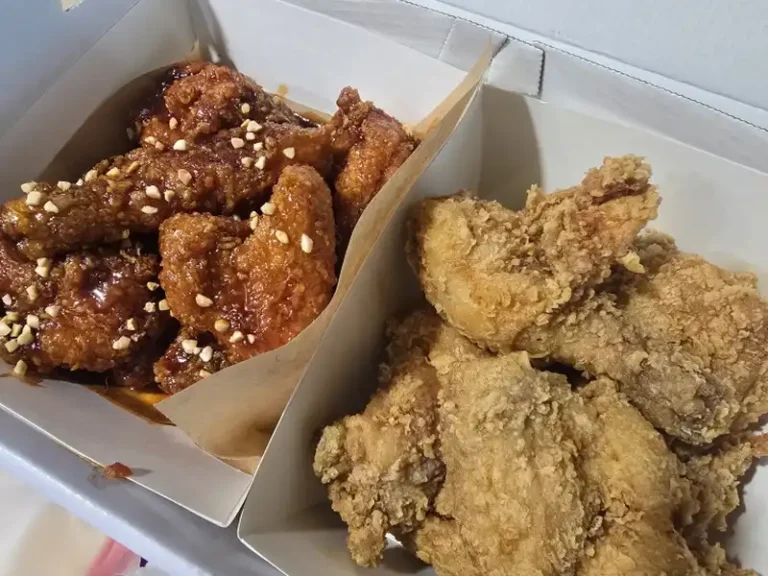 비비큐 황금올리브 반반치킨 주문한 모습